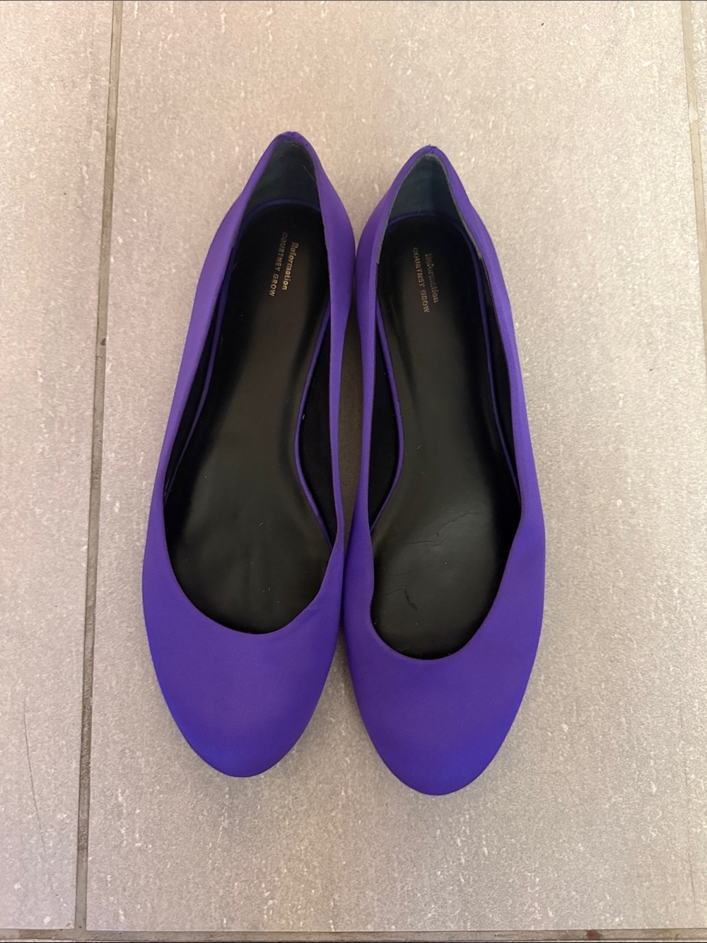 Reformation Purple Ballet Flats